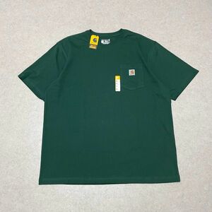 新品 Carhartt カーハート ビッグ ポケット Tシャツ モスグリーン XL f574