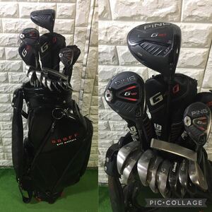 Супер роскошный ☆ Ping Ping G410 мужской гольф -клуб Ping Set Onoff с 3 -й роскошной сумкой Caddy