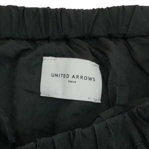 UNITED ARROWS /ユナイテッドアローズ ティアード マキシ丈 ロングスカート ブラック 38サイズ 薄手 ウエストゴム I-3792の画像3