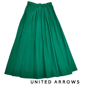 UNITED ARROWS TOKYO / ユナイテッドアローズ レディース マキシ丈 ロングスカート 薄手 グリーン系 36サイズ ウエストゴム I-3796