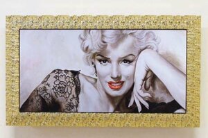 イタリア製 輸入雑貨 アートフレーム マリリン モンロー Marilyn Monroe リビングスタジオ 直輸入 ゴールド額 5000-74g 送料無料