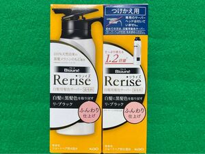 2箱セット 花王 リライズ 白髪用髪色サーバー リ・ブラック ふんわり仕上げ サーバーヘッド付き／つけかえ用