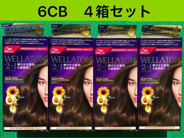 6CB 4箱セット ウエラトーン ツープラスワン クリームヘアカラー 安心発送