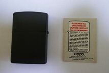 ジッポー　ZIPPO 1990年代　ブラックマット　フラットボトム　企業物_画像7