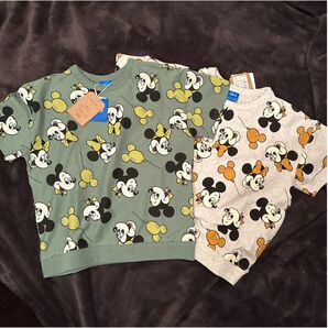 ミッキー ミニー レトロプリントTシャツ