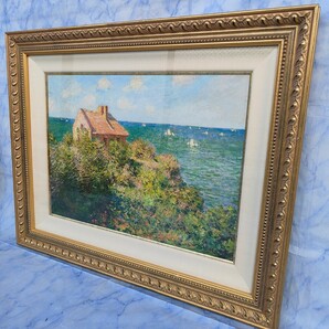 【複製版画】クロード・モネ「ヴァランジュヴィルの崖の漁師小屋」の画像2