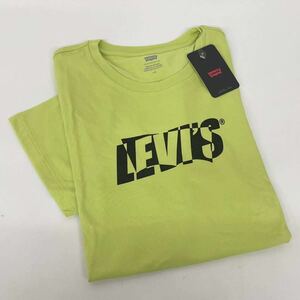 新品■Levis リーバイス メンズ 半袖シャツ Tシャツ XL (XXL) 黄緑 大きいサイズ ロゴ