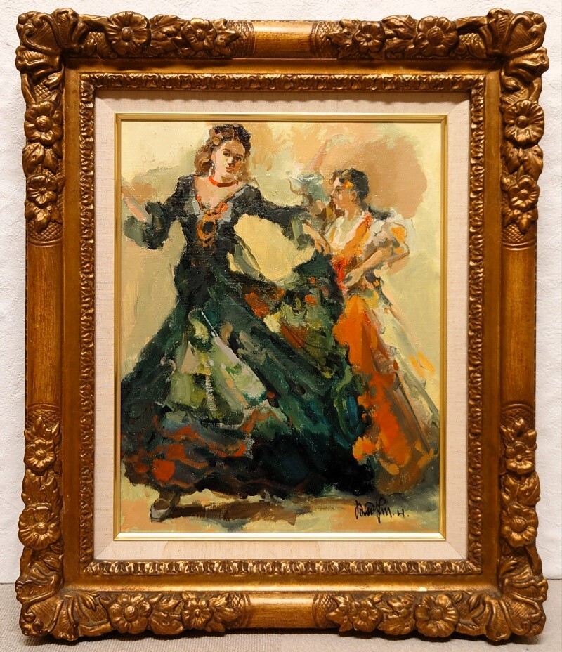 Autenticidad garantizada Han Bong-ho Cuadro flamenco al óleo nº 6 Certificado disponible Miembro permanente del Premio del Primer Ministro Duankai Maestro coreano, cuadro, pintura al óleo, retrato