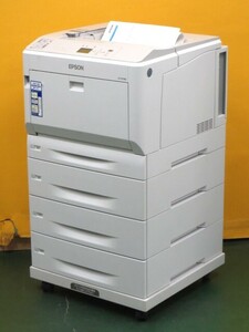 [A19426] ★使用少5942枚! EPSON LP-S7160 ★4段給紙 ★専用キャスタ台 A3 カラーレーザー プリンター LPS7160 エプソン ★人気機種