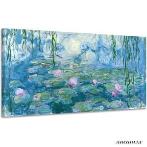 Art hand Auction Monet-Kunsttafel „Seerosen, große Reproduktion, Meisterwerk, Innenwandbehang, Raumdekoration, dekoratives Gemälde, Leinwandgemälde, gerahmtes Gemälde, moderne Kunst, Wertschätzung, Einweihungsgeschenk, Malerei, Ölgemälde, Natur, Landschaftsmalerei