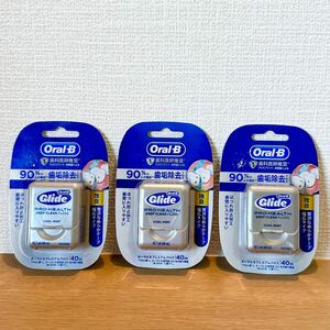 Oral-B/ オーラルB プレミアムフロス 40m×３コ　ディープクリーンフロス（歯垢除去フロス、デンタルフロス、歯間テープ）