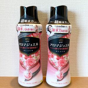 レノアアロマジュエル BLACK（アンティークローズ＆フローラルの香り）470mL×２　お洗濯の香り付けビーズ