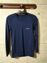 mont-bell　モンベル　スーパーメリノウール　M.W. ラウンドネックシャツ　Men's　ネイビー　Lサイズ　　_画像1