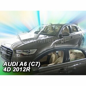 【M's】AUDI アウディ A6 C7 4G セダン (2011-2019) HEKO ドアバイザー サイドバイザー 1台分 (フロント+リア) 社外品 ヘコ セット 310245