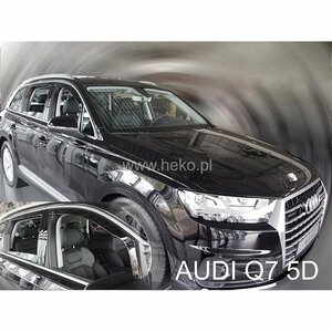 【M's】AUDI アウディ Q7 4M SUV (2016-) HEKO ドアバイザー サイドバイザー 1台分 (フロント+リア) ヘコ 雨避け バイザー セット 310249