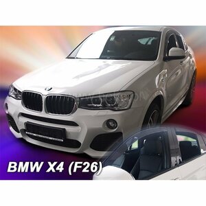 【M's】F26 BMW X4 SUV (2014-2018) HEKO ドアバイザー サイドバイザー 1台分 (フロント+リア) ヘコ 雨避け 社外 外装 部品 パーツ 311163
