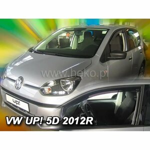 【M's】VW UP アップ AA ハッチバック 5ドア (2012-) HEKO フロント ドアバイザー サイドバイザー 左右 ／／ ヘコ フロントバイザー 331192