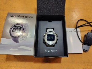 ショットナビ Shot Navi W1-FW GPSナビ 腕時計型 ホワイト メンズ レディース 超美品