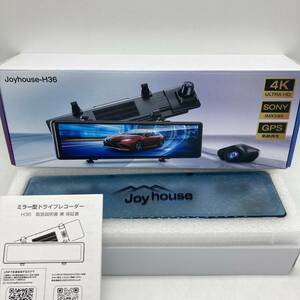 【未検品】Joyhouse H36 ドライブレコーダー ミラー型 4K画質王 GPS追跡 /Y20189-B1