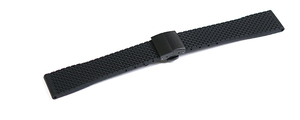 腕時計 ラバー ベルト 24mm 黒 プッシュ式 Dバックル クリッカー 仕様 rpd-mr03-bk-bk 交換 バンド