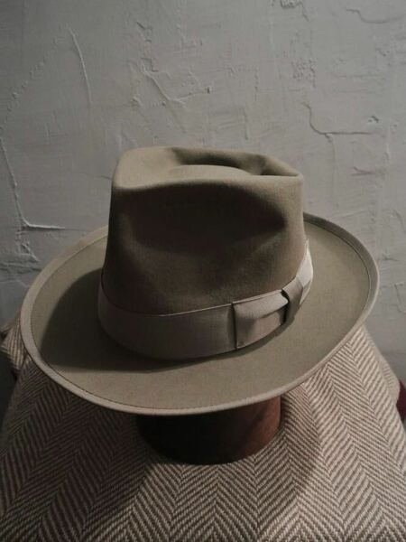 激レア E.50s VINTAGE Dobbs whippet cl Hat 7 1/4 ヴィンテージ ドブス ドッブス 58cm ステットソニアン ウィペット ステットソン ハット