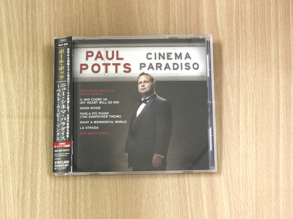 ポール・ポッツCD「ニュー・シネマ・パラダイス~ベスト・ムービー・ソングス」Paul Potts●