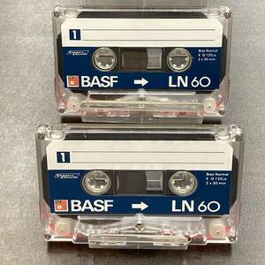 1857T BASF LN 60分 ノーマル 2本 カセットテープ/Two BASF LN 60 Type I Normal Position Audio Cassette