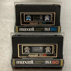 1863T マクセル XLII 60 90分 ハイポジ 2本 カセットテープ/Two Maxell XLII 60 90 Type II High Position Audio Cassette