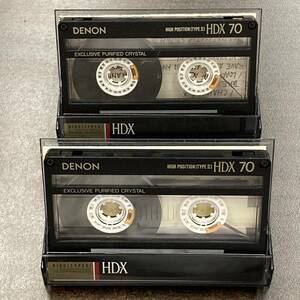 1893T デノン HD-X 70分 ハイポジ 2本 カセットテープ/Two DENON HD-X 70 Type II High Position Audio Cassette