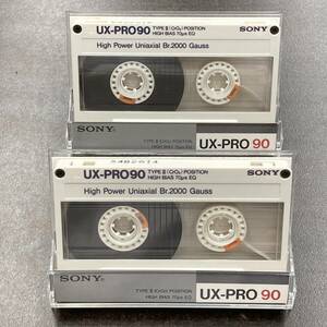 1908T ソニー UX-PRO 90分 ハイポジ 2本 カセットテープ/Two SONY UX-PRO 90 Type II High Position Audio Cassette