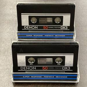 1910BT デノン DX3 50分 ノーマル 2本 カセットテープ/Two DENON DX3 50 Type I Normal Position Audio Cassette