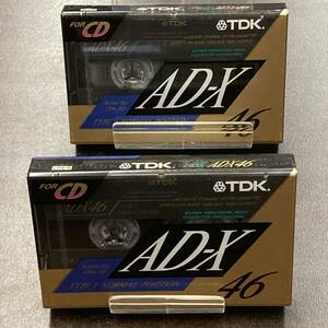 1964N 未使用 TDK AD-X 46分 ノーマル 2本 カセットテープ/Two TDK Type I Normal Position unused Audio Cassette