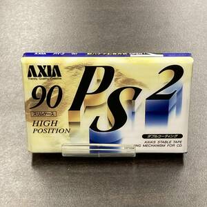 2012N 未使用 アクシア PS-2 90分 ハイポジ 1本 カセットテープ/One AXIA Type II High Position unused Audio Cassette