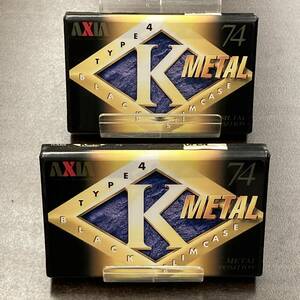 2014N не использовался Axia K METAL 74 минут metal 2 шт кассетная лента /Two AXIA Type IV Metal Position unused Audio Cassette