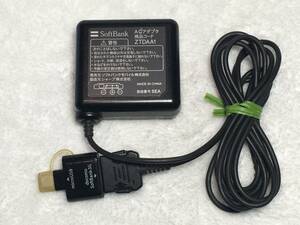 携帯電話 充電器 SoftBank ACアダプタ ZTDAA1 SHARP 5.4V 700mA microUSB変換 未確認 ジャンク扱 中古 ソフトバンク シャープ 平成 レトロ