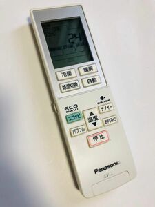 送料無料/Panasonic パナソニック エアコンのリモコン A75C3787 新品アルカリ電池付き 作動確認済み