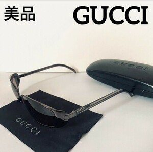  прекрасный товар S1 GUCCI Gucci солнцезащитные очки очки Logo квадратное кейс Cross есть Brown 