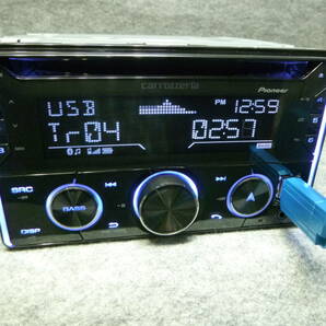 リモコン付 Pioneer carrozzeria FH-4600 2DIN CD、USB、AUX、BT 動確済の画像4