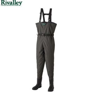 (S10)..[ Rivalley RV comfortable chest high boots waders gray M(25.5)]