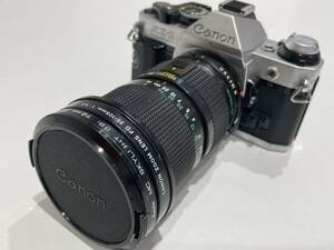 1471 Canon キャノン AE-1 PROGRAM フィルムカメラ CANON ZOOM LENS FD 35-105mm 1:3.5 レンズ付き 一眼レフ 動作未確認