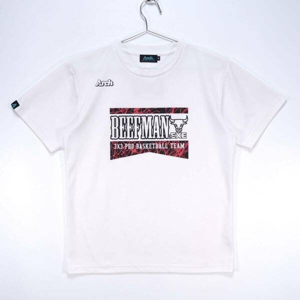 【送料無料】BEEFMAN.EXE/BEEFMAN×Arch DRY-Tシャツ(ホワイト)/ドライTシャツ/3x3.EXE PREMIRE/バスケットボール/Mサイズ