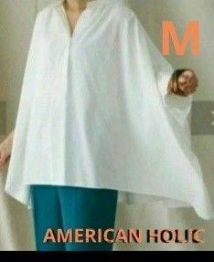 AMERICAN HOLIC アメリカンホリックバンドカラーポンチョシャツ