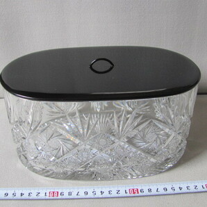 ◆お茶道具「クリスタルガラス製切子・水指」KAMEI GLASS・美品の画像1