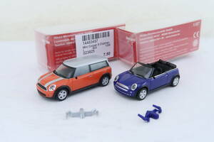 herpa Mini Clubman Cooper Cabriolet ミニクーパー クラブマン 箱付 2台 1/87 西ドイツ製 ニレ