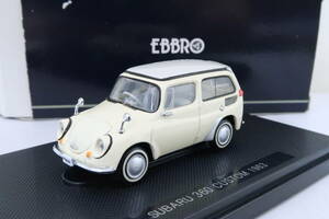 EBBRO SUBARU 360 CUSTOM IVORY スバル カスタム 箱付 1/43 イクレ