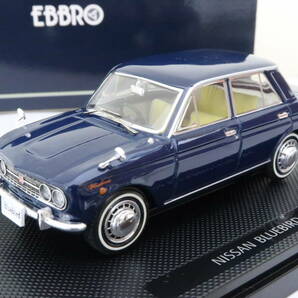 EBBRO NISSAN BLUEBIRD 410 BLUE 日産 ブルーバード 箱付 1/43 ニニレの画像1