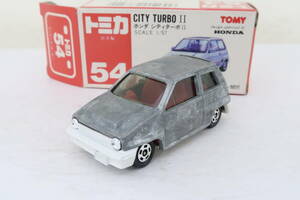 トミカ 54 HONDA CITY TURBO 2 ホンダ シティ ターボ2 無塗装 箱付 日本製 TOMICA コレ