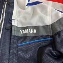 KUSHITANI Yamaha ヤマハ クシタニ コラボモデル フルメッシュパーカージャケット L 白/紺ライディングジャケット バイク サマー_画像6