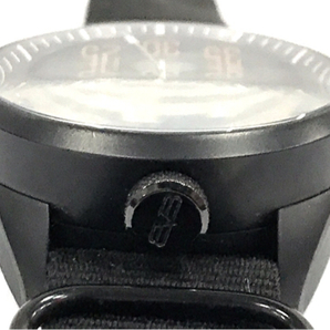 1円 ボンバーグ 腕時計 ラウンド デイト 3針 自動巻き AT 機械式 メンズ ブラック 社外ベルト 稼働 付属有 BOMBERGの画像3