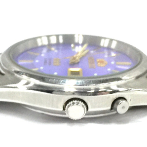 オリエント クリスタル 自動巻 オートマチック デイデイト 腕時計 EM04-4000 紫文字盤 メンズ ジャンク品 QR042-253の画像3